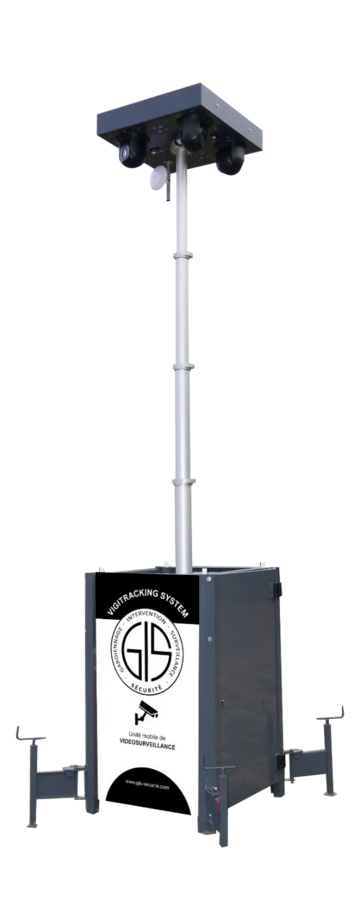 Tour de surveillance filaire raccordée au réseau électrique